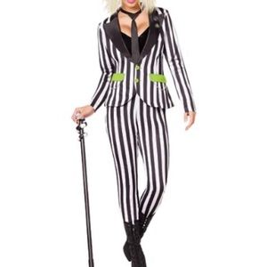 Beetlejuice Two-Piece Black & White Stripe Suit